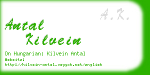 antal kilvein business card